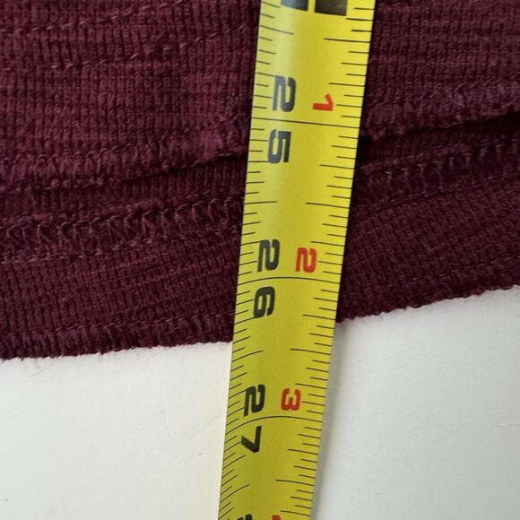 American Eagle Outfitters Mens Button Hoodie Maroon Burgundy Pullover Medium - Picture 7 of 14